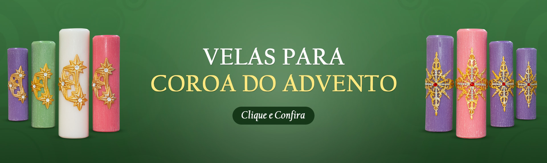 Velas para coroa do advento