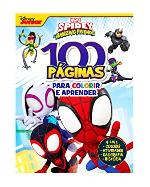 100 PÁGINAS PARA COLORIR MARVEL - SPIDEY FRIENDS