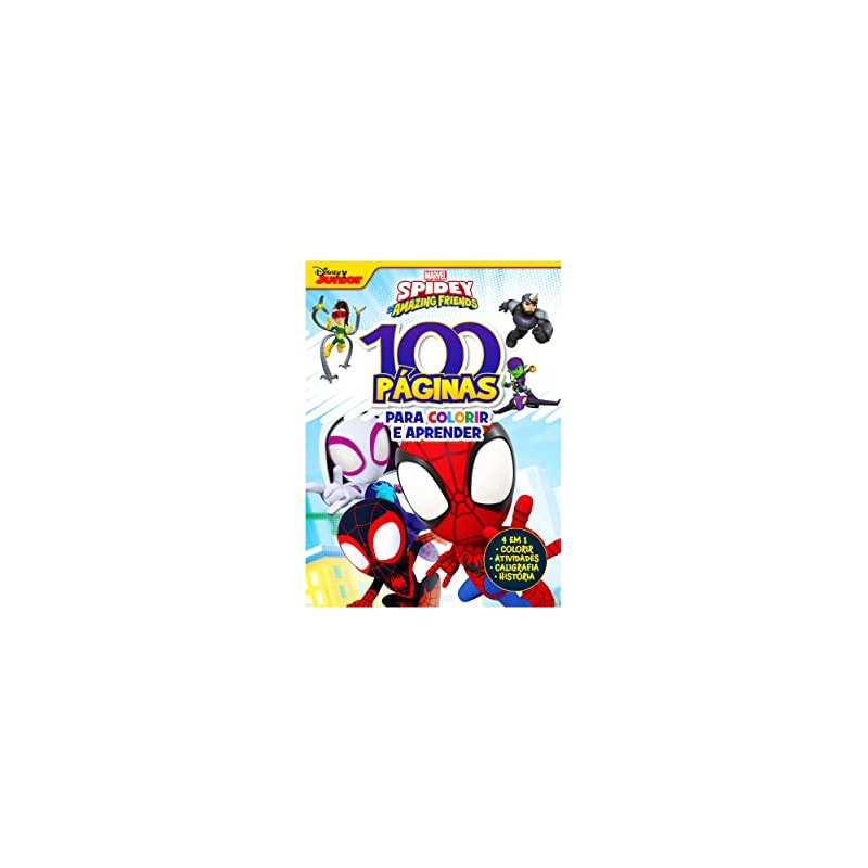 100 PÁGINAS PARA COLORIR MARVEL - SPIDEY FRIENDS