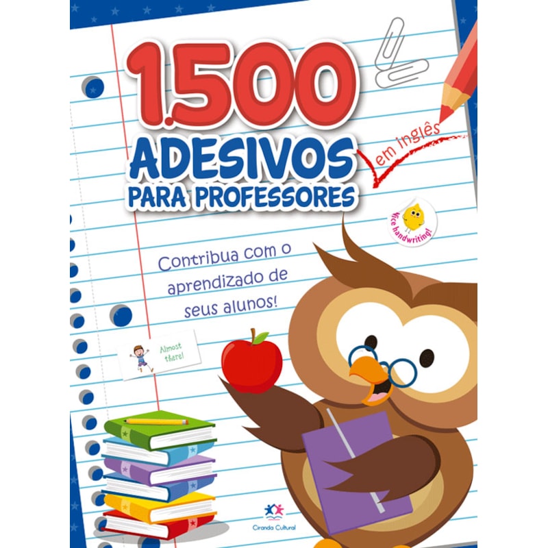 1500 ADESIVOS - CONTRIBUA COM O APRENDIZADO DE SEUS ALUNOS INGLÊS