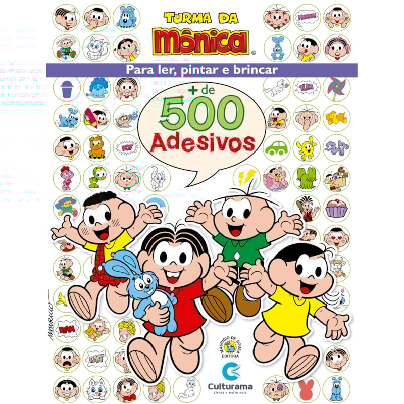 500 ADESIVOS TURMA DA MÔNICA