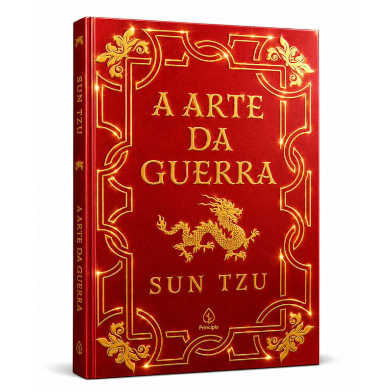 A ARTE DA GUERRA - EDIÇÃO ESPECIAL DE LUXO ALMOFADADA COM BORDAS DOURADAS E FITILHO