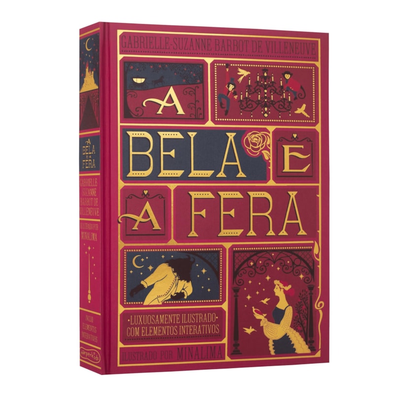 A BELA E A FERA - EDIÇÃO DE LUXO ILUSTRADA E COM ELEMENTOS INTERATIVOS DO ESTÚDIO MINALIMA