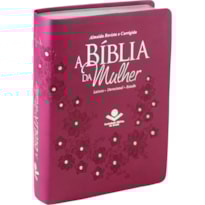 A BÍBLIA DA MULHER - CAPA COURO SINTÉTICO VINHO - ALMEIDA REVISTA E CORRIGIDA (ARC)