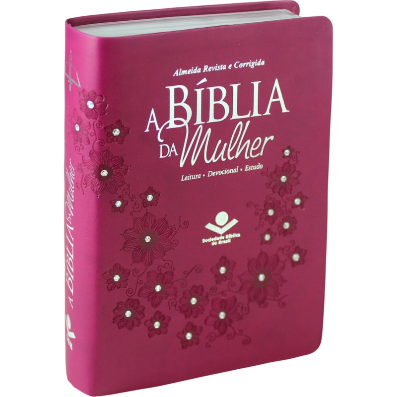 A BÍBLIA DA MULHER - CAPA COURO SINTÉTICO VINHO - ALMEIDA REVISTA E CORRIGIDA (ARC)