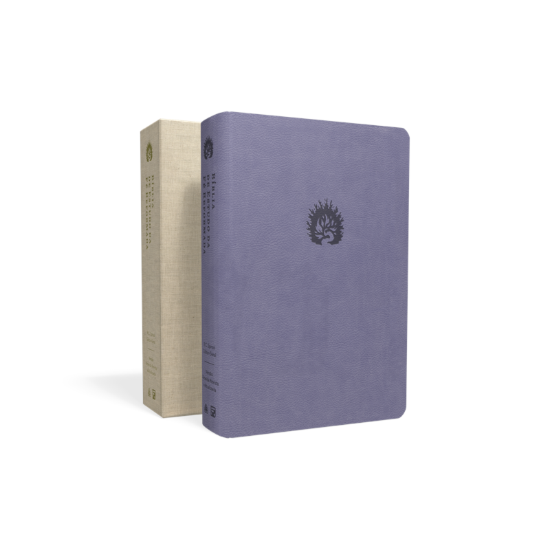 A BÍBLIA DE ESTUDO DA FÉ REFORMADA: CAPA LUXO LAVANDA E ESTOJO