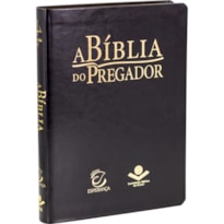 A BÍBLIA DO PREGADOR ARC, LETRA REGULAR, COM PALAVRAS DE JESUS DESTACADAS, COM MAPA, CAPA COURO SINTÉTICO PRETA: ALMEIDA REVISTA E CORRIGIDA (ARC)