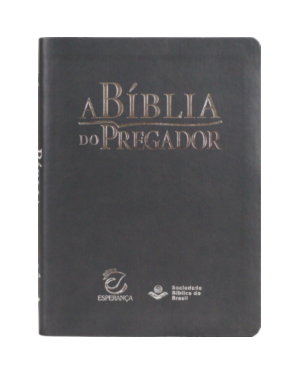 A BÍBLIA DO PREGADOR ARC, LETRA REGULAR, COM PALAVRAS DE JESUS DESTACADAS, COM MAPA, CAPA COURO SINTÉTICO CINZA: ALMEIDA REVISTA E CORRIGIDA (ARC)