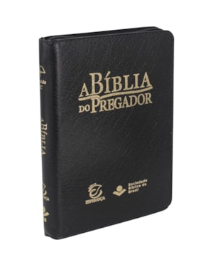 A BÍBLIA DO PREGADOR ARC, LETRA REGULAR, COM PALAVRAS DE JESUS DESTACADAS, COM MAPA, COM ZÍPER, CAPA COURO SINTÉTICO PRETA: ALMEIDA REVISTA E CORRIGIDA (ARC)