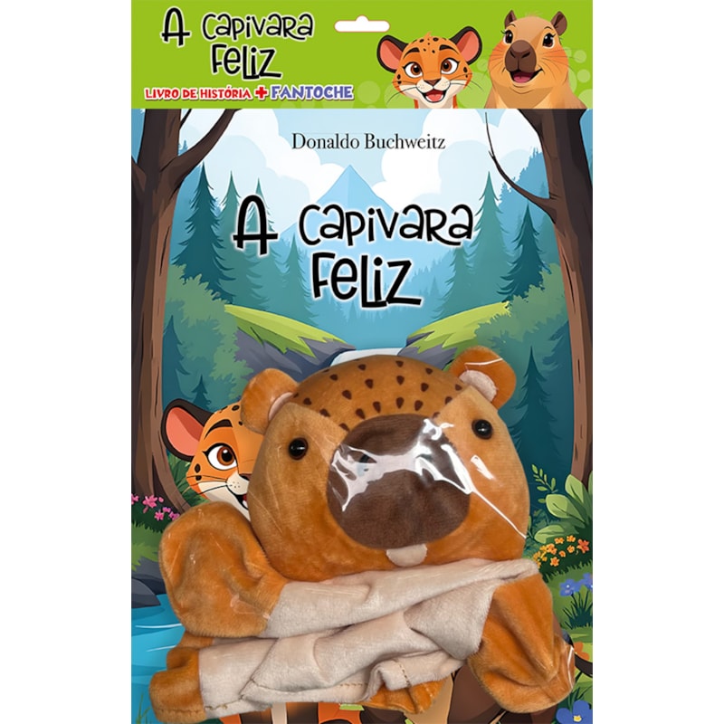 A CAPIVARA FELIZ LIVRO DE HISTÓRIA + FANTOCHE