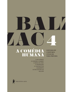 A COMÉDIA HUMANA - VOLUME 4 (O PAI GORIOT, O CORONEL CHABERT, A MISSA DO ATEU, A INTERDIÇÃO, O CONTRATO DE CASAMENTO, OUTRO ESTUDO DE MULHER)