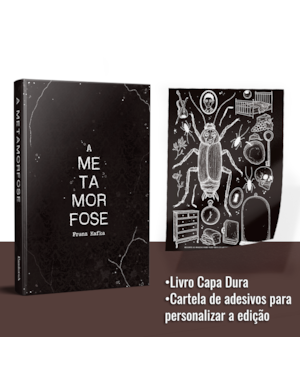 A METAMORFOSE DE FRANZ KAFKA - LIVRO CAPA DURA - EDIÇÃO ESPECIAL COM CARTELA DE ADESIVOS
