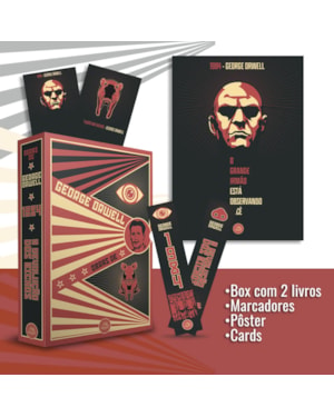 A REVOLUÇÃO DOS BICHOS E 1984 (PÔSTER + MARCADORES + CARDS) BOX GEORGE ORWEEL