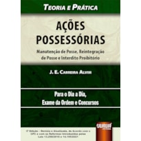 AÇÕES POSSESSÓRIAS - MANUTENÇÃO DE POSSE, REINTEGRAÇÃO DE POSSE E INTERDITO PROIBITÓRIO - TEORIA E PRÁTICA