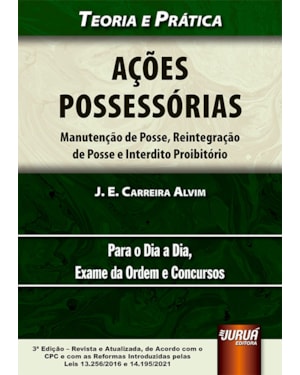 AÇÕES POSSESSÓRIAS - MANUTENÇÃO DE POSSE, REINTEGRAÇÃO DE POSSE E INTERDITO PROIBITÓRIO - TEORIA E PRÁTICA
