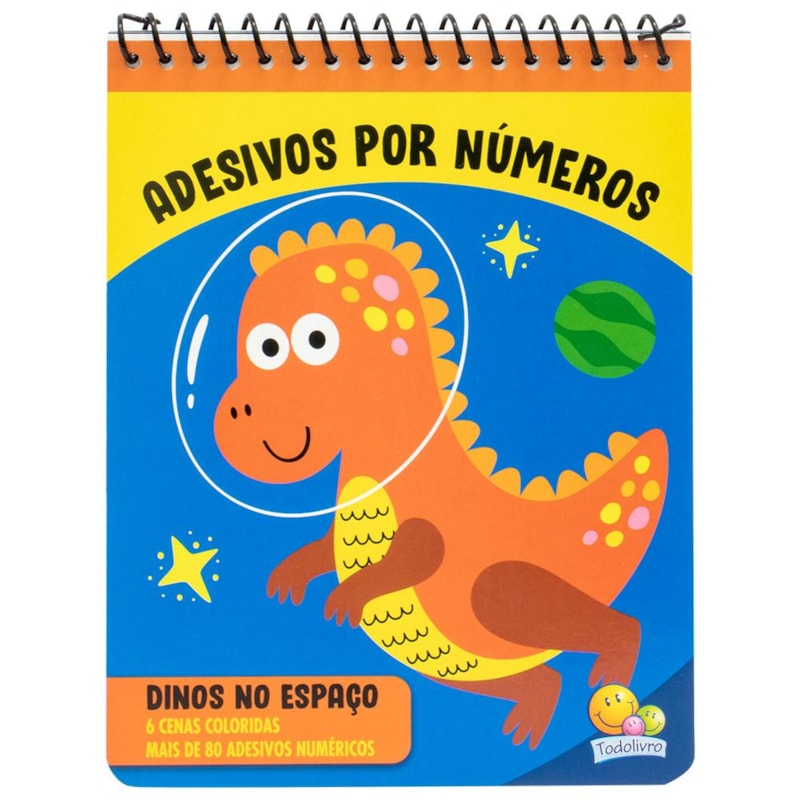 ADESIVOS POR NÚMEROS: DINOS NO ESPAÇO