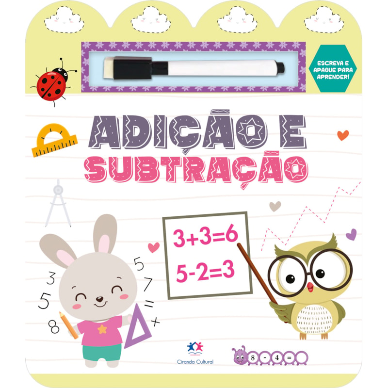 Adição e subtração - Escreva e apague para aprender