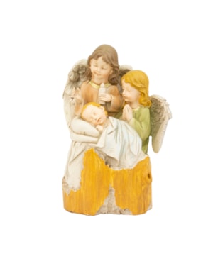 ADORNO ANJOS C/BEBÊ 18.8CM
