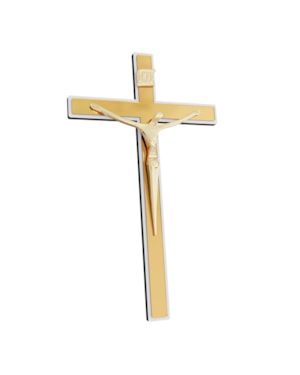 ADORNO CRUZ ESTILIZADO EM MDF E ACRILICO METALICO 30,5CM