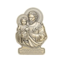 ADORNO DE SÃO JOSÉ COM ORAÇÃO OURO VELHO MDF - ACRILICO 20 CM OURO VELHO