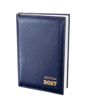 AGENDA DE MESA TRADICIONAL 2027 - METAL AZUL