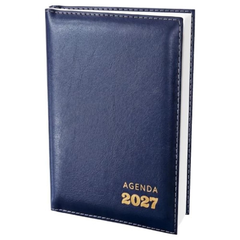AGENDA DE MESA TRADICIONAL 2027 - METAL AZUL