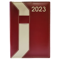 AGENDA DIÁRIA DE MESA COSTURADA 2023 - PORTA CANETA