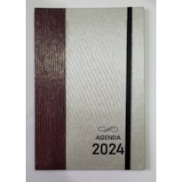 AGENDA DIÁRIA DE MESA WIRE-O 2024 - BORDÔ