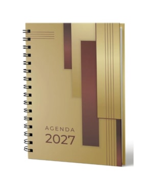 AGENDA DIÁRIA DE MESA WIRE-O 2027 - LINHA PRISMA