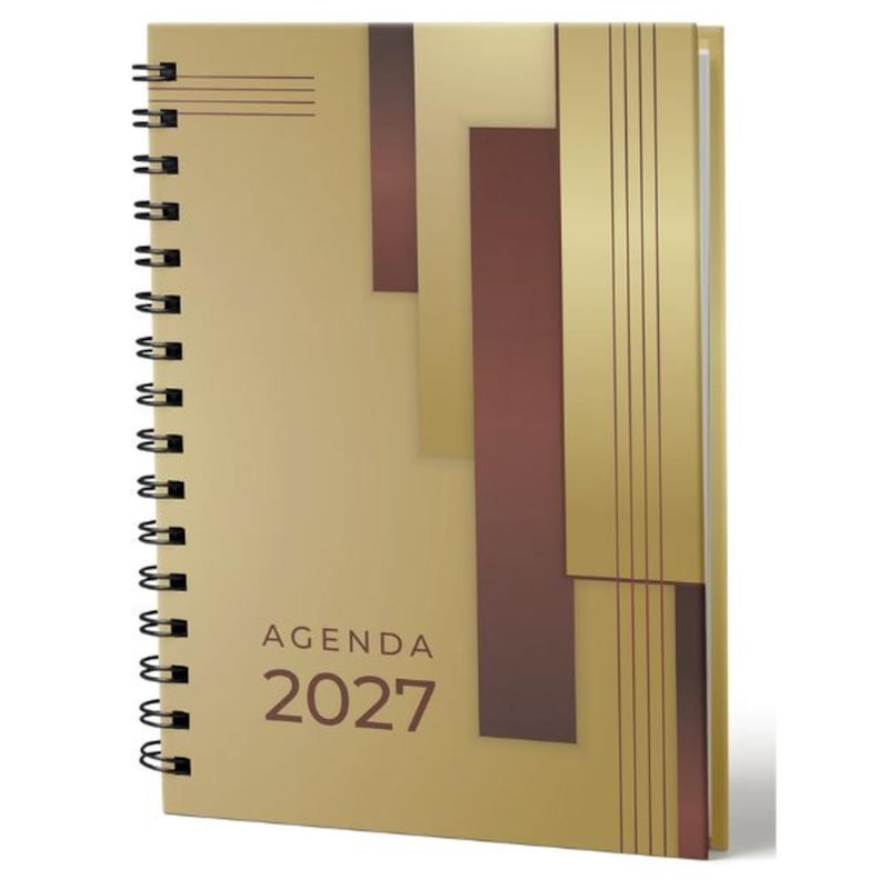 AGENDA DIÁRIA DE MESA WIRE-O 2027 - LINHA PRISMA