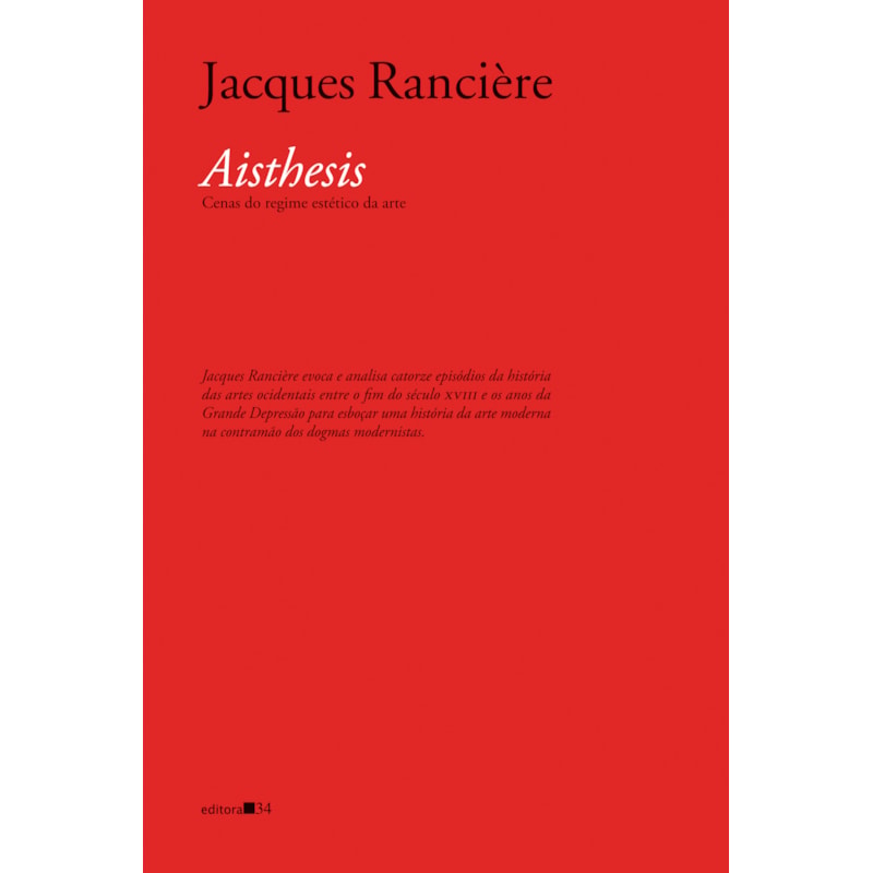 Aisthesis: cenas do regime estético da arte