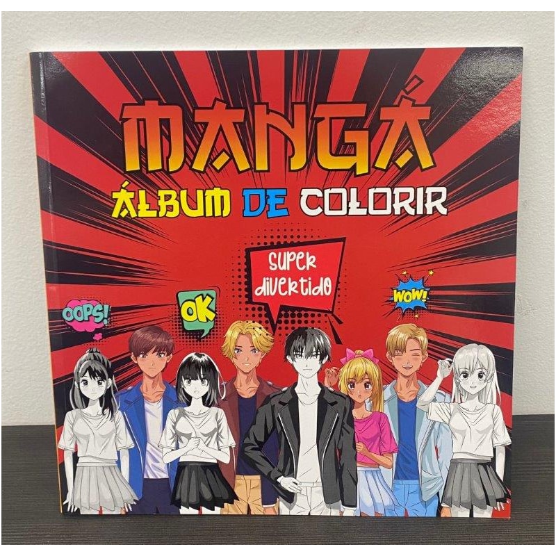 ÁLBUM DE COLORIR - MANGÁ (CAPA VERMELHA)