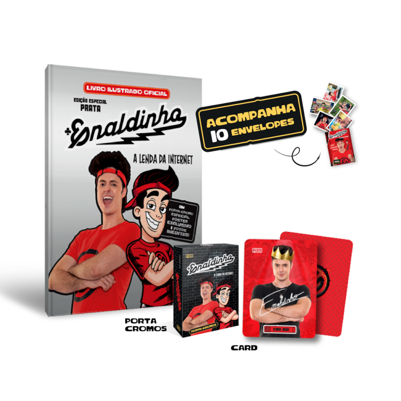 ÁLBUM OFICIAL DO ENALDINHO EM CAPA DURA: EDIÇÃO ESPECIAL PRATA + BRINDES EXCLUSIVOS