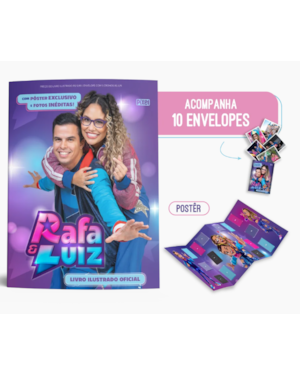 ÁLBUM OFICIAL RAFA & LUIZ + 10 ENVELOPES DE FIGURINHAS