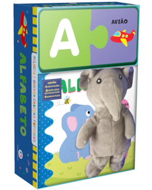 ALFABETO - LIVRO COM PELÚCIA E QUEBRA-CABEÇA