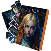 ALICE NO PAÍS DAS MARAVILHAS & ATRAVÉS DO ESPELHO: EDIÇÃO DE LUXO; ILUSTRAÇÕES; PÁGINAS COLORIDAS; FITILHO E ACOMPANHA BRINDES PERSONALIZADOS