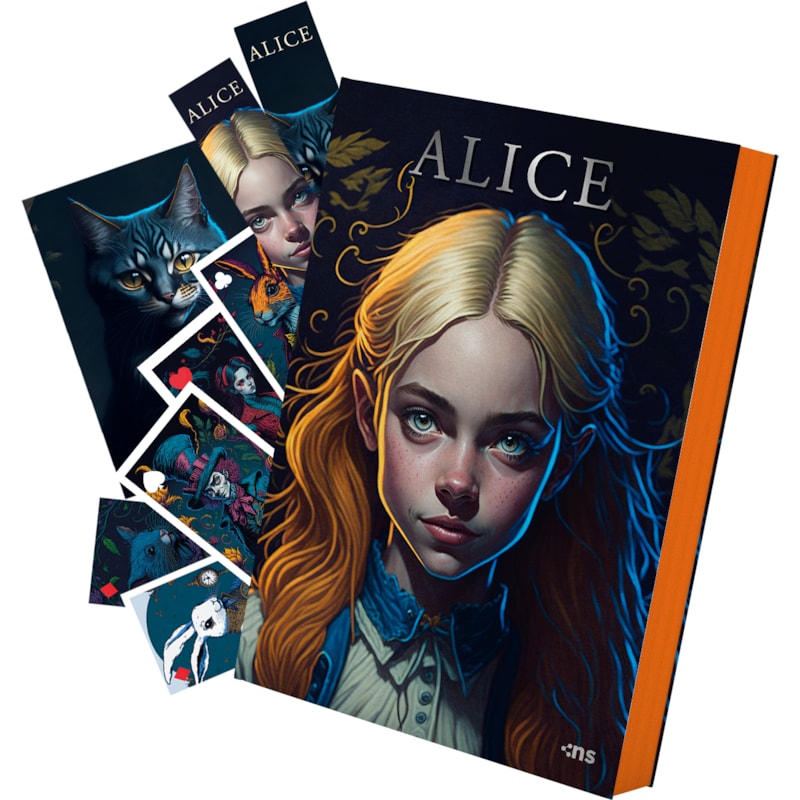ALICE NO PAÍS DAS MARAVILHAS & ATRAVÉS DO ESPELHO: EDIÇÃO DE LUXO; ILUSTRAÇÕES; PÁGINAS COLORIDAS; FITILHO E ACOMPANHA BRINDES PERSONALIZADOS