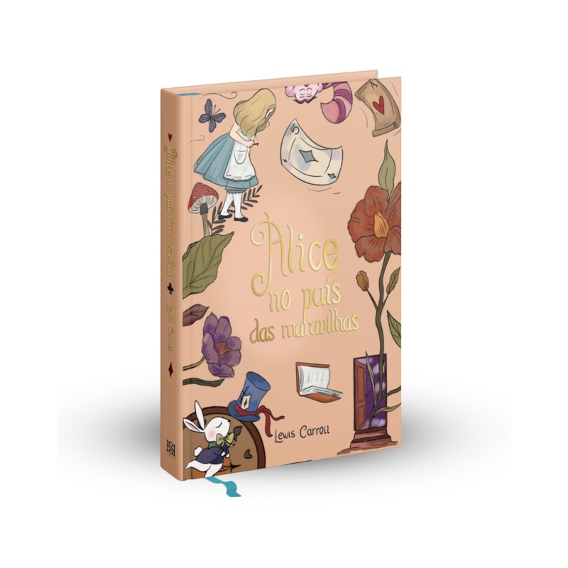 ALICE NO PAÍS DAS MARAVILHAS | LEWIS CARROLL | CAPA DURA LUXO - FITILHO E BRINDES |
