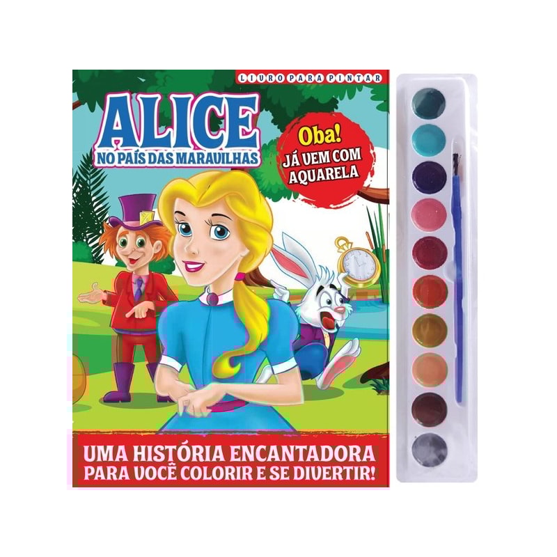 ALICE NO PAÍS DAS MARAVILHAS LIVRO PARA PINTAR