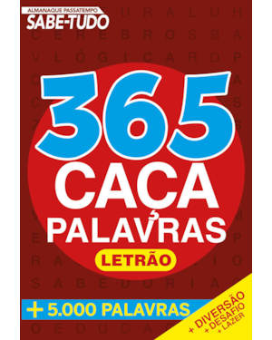 ALMANAQUE PASSATEMPO - SABE TUDO - 365 CAÇA PALAVRAS
