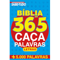 ALMANAQUE PASSATEMPO - SABE TUDO - BÍBLIA EM 365 CAÇA-PALAVRAS - LETRÃO