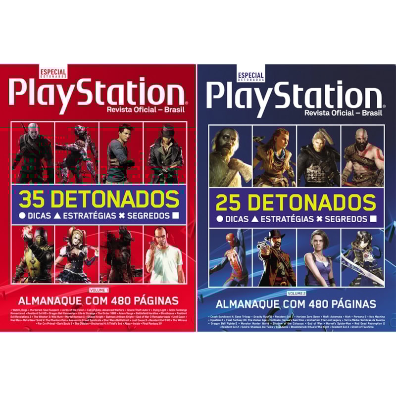 ALMANAQUE PLAYSTATION DE DETONADOS (COLEÇÃO - 2 VOLUMES)