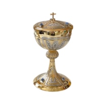 ÂMBULA COM PEDRAS AZUIS 24CM DE ALTURA