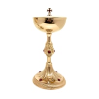 AMBULA COM PEDRAS VERMELHAS 25,5CM DE ALTURA