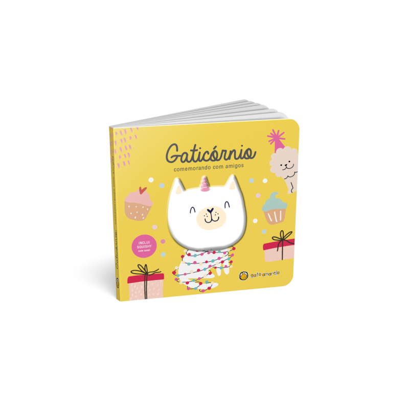 Amigos squishy - gaticórnio: comemorando com amigos