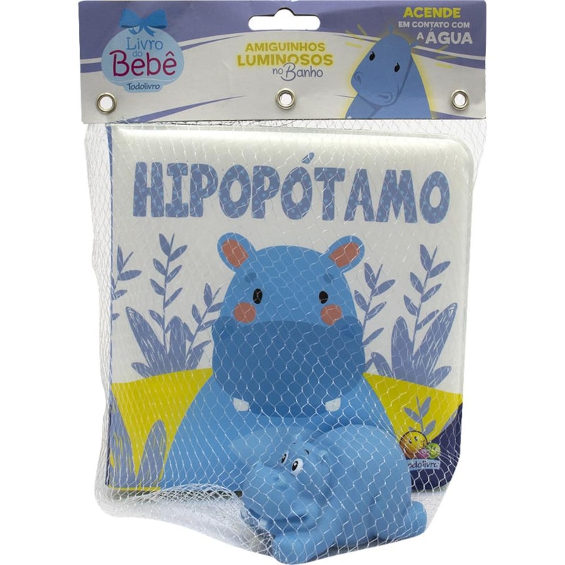 Amiguinhos Luminosos no banho: Hipopótamo