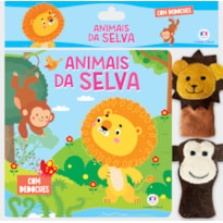 Animais da selva - Livro com dedoche