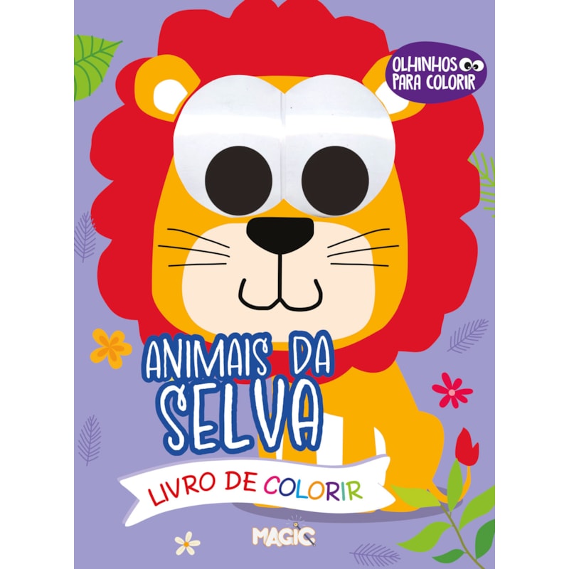 ANIMAIS DA SELVA - OLHINHOS PARA COLORIR
