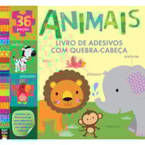 ANIMAIS : LIVRO DE ADESIVOS COM QUEBRA-CABEÇA