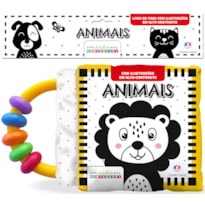 ANIMAIS - LIVRO DE ALTO CONTRASTE COM CHOCALHO - COLEÇÃO MONTESSORI